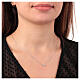 Amen necklace with white rhinestone of 0.016 in, 925 silver s2