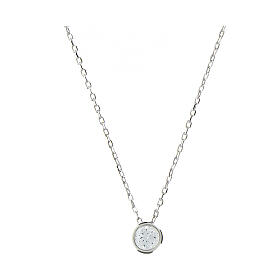 Girocollo Amen argento 925 con punto luce 4x4 mm