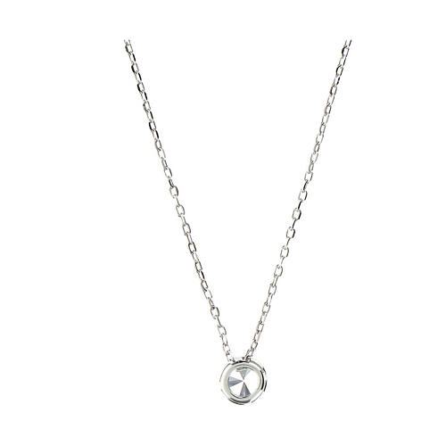 Girocollo Amen argento 925 con punto luce 4x4 mm 3