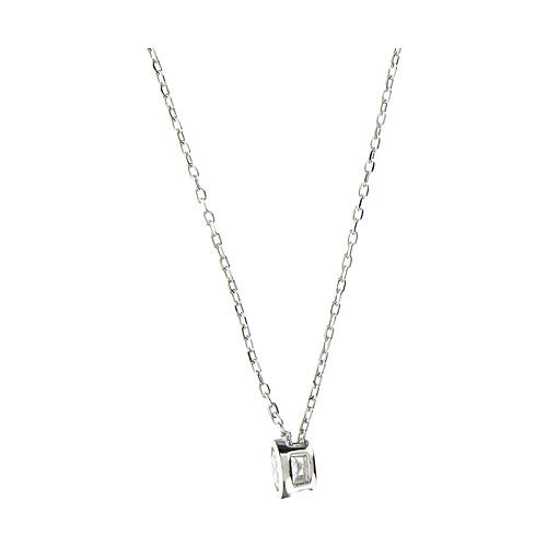 Girocollo Amen argento 925 con punto luce 4x4 mm 4