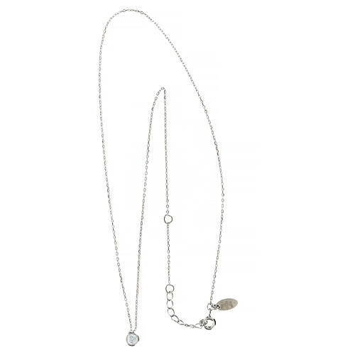Girocollo Amen argento 925 con punto luce 4x4 mm 5
