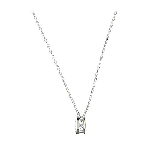 Amen 925 silver necklace with white rhinestone of 0.02 in 4