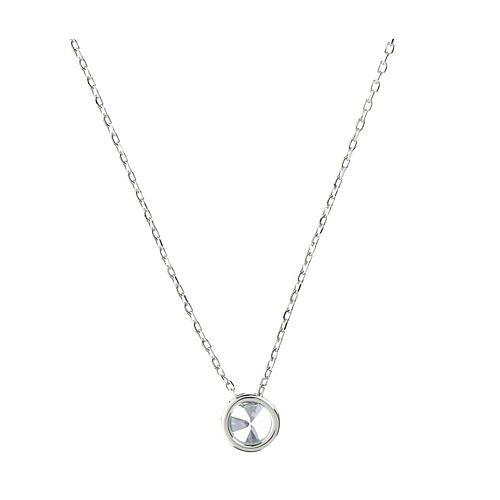 Amen necklace with 5 mm white zircon 3