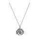 Amen pregnancy necklace with bola, rhodium-plated 925 silver and white rhinestones s2