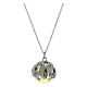 Amen pregnancy necklace with bola, bicoloured 925 silver and white rhinestones s2