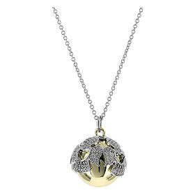 Collana chiama angeli Amen argento bicolore e zirconi
