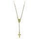 Collar Amen dorado cruz y milagrosa zircones blancos s1