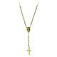 Collar Amen dorado cruz y milagrosa zircones blancos s2