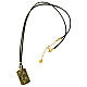 Pater necklace by Agios, gold plated 925 silver and green leather s3