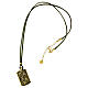 Collier Pater doré argent 925 cuir vert 44 cm Benedictus s4