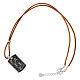 Pater necklace beige leather 925 rhodium silver Agios s4