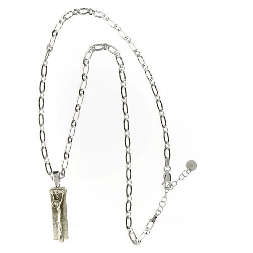 Colar de prata 925 com pingente crucifixo Agios 42 cm 4