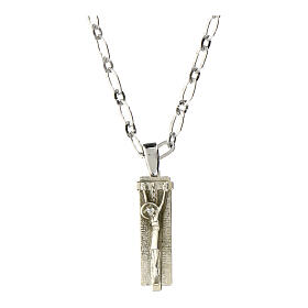 925 silver Jesus necklace with Agios pendant 42 cm