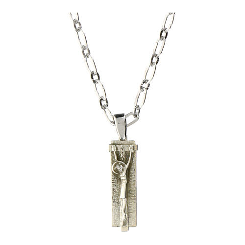 925 silver Jesus necklace with Agios pendant 42 cm 1