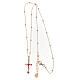 Agios necklace of rosé 925 silver with cross and rhinestones, 16.5 in s3