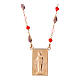 Agios necklace with multicoloured stones and squared Miraculous Medal, 925 silver s1