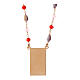 Collar plata 925 Benedictus piedras multicolores colgante Virgen Milagrosa s3