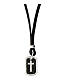 Collana Agios con zirconi neri con croce 44 cm argento 925 s1