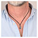 Collana Agios con zirconi neri con croce 44 cm argento 925 s2