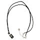 Collana Agios con zirconi neri con croce 44 cm argento 925 s4