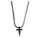 Benedictus necklace of 925 silver with black rhinestone cross, 16.5 in s1