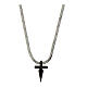 Benedictus necklace of 925 silver with black rhinestone cross, 16.5 in s3