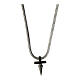 Collier Agios argent 925 croix zircons noirs 42 cm s1