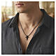 Collana Benedictus argento 925 croce zirconi neri 42 cm s2