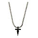 Agios necklace 925 silver cross with black zircons 42 cm s2