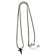 Agios necklace 925 silver cross with black zircons 42 cm s3