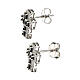 Agios cross-shaped earrings with black and white rhinestones, 925 silver s3