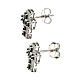 Boucles oreilles Agios croix zircons noirs argent 925 s3