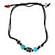 Pulsera Benedictus con piedras azules de tejido sostenible s1