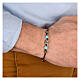 Bracciale Agios con pietre azzurre in tessuto ecosostenibile s2
