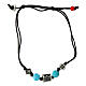 Bracciale Agios con pietre azzurre in tessuto ecosostenibile s3