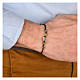 Agios sustainable fabric bracelet with green opal stones s2