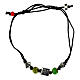 Bracciale Benedictus con pietra opale verde in tessuto ecosostenibile s1