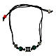 Pulsera Agios de tejido sostenible con piedras verdes oscuras s3