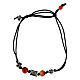 Agios sustainable fabric bracelet with red tiger's eye stones s2