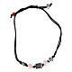 Bracciale Agios con pietre rosa chiaro in tessuto ecosostenibile s3