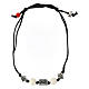 Bracelet Agios en tissu écologique pierres blanches s1