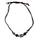 Pulsera Benedictus con piedras negras tejido sostenible s3
