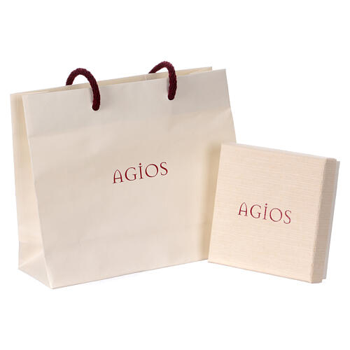 Bracelet Agios avec pierres noires tissu écologique 4