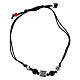 Bracciale Agios con pietre nere tessuto ecosostenibile s1