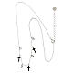 Agios necklace with dangle charms, crosses and black rhinestones, 925 silver s4