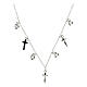 Collar colgantes cruces zircones negros Agios plata 925 s3