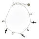 Bracciale Agios charms croci zirconi argento 925 s1