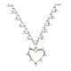 Halskette Agios aus 925er Silber mit weißen Zirkonen und Herzanhänger s3