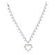 Agios necklace of 925 silver, white rhinestones and heart-shaped pendant s1