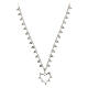 Agios necklace of 925 silver, white rhinestones and heart-shaped pendant s4